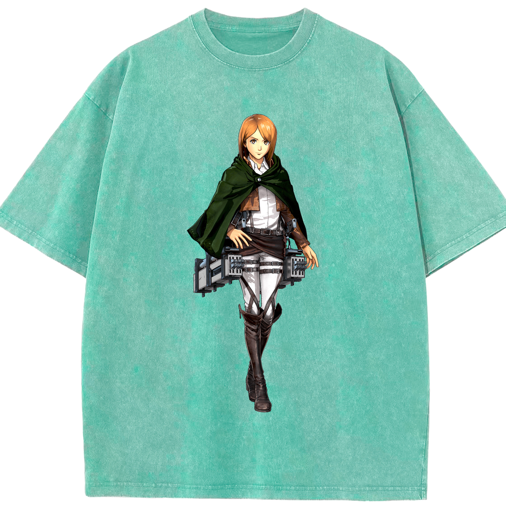 （画像用） 進撃の巨人 ペトラ·ラル Attack on Titan Petra Rall 綿100% ヴィンテージ風 半袖Tシャツ（フロントプリント）
